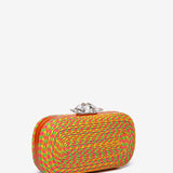 Mehrfarbige geflochtene Clutch