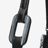 Borsa hobo in rete metallica con stampa tropicale nera