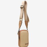 Mobile phone bag in beige