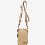 Mobile phone bag in beige