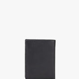Portafoglio da uomo in pelle nera con portamonete