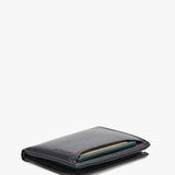 Portafoglio da uomo in pelle nera con portamonete