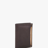 Men's wallet with coin purse made of leather in brown