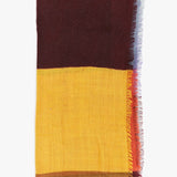 Damentuch aus Wolle mit mehrfarbigem Karomuster.