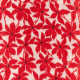 Sciarpa da donna in lana con mini stampa floreale in rosso