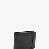 Men's wallet in black washed leather