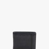 Men's wallet in black washed leather