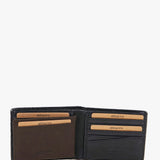 Men's wallet in black washed leather