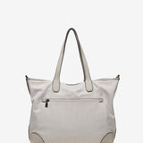 Women's shopper bag in beige nylon