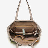 Women's shopper bag in camel nylon