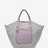 Reversible women's shopper bag in grey