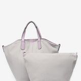 Reversible women's shopper bag in grey