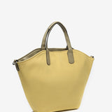 Reversible women's shopper bag in yellow