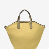 Reversible women's shopper bag in yellow