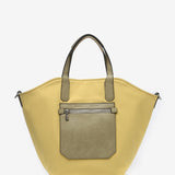 Reversible women's shopper bag in yellow