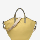 Reversible women's shopper bag in yellow