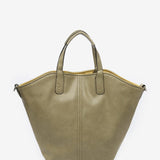 Reversible women's shopper bag in yellow