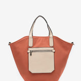 Reversible women's shopper bag in orange