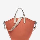 Reversible women's shopper bag in orange