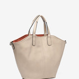 Reversible women's shopper bag in orange