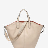 Reversible women's shopper bag in orange