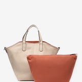 Reversible women's shopper bag in orange