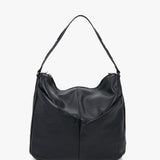 Women's hobo bag in black leather