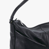 Women's hobo bag in black leather