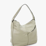 Women's hobo bag in green leather