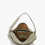 Women's hobo bag in green leather