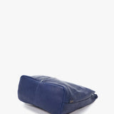 Bolso hobo de mujer con asa trenzada en piel azul