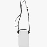 White leather mobile phone bag