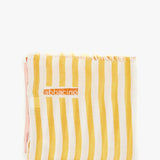 Women's scarf with striped print in yellow