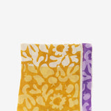 Women's scarf with animal print in yellow