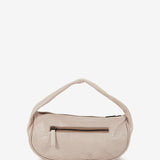 Women's handbag in beige perforated leather