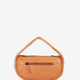 Bolso de mano de mujer en piel troquelada naranja