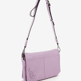 Women's lavender leather crossbody bag