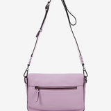 Women's lavender leather crossbody bag