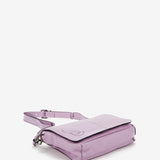 Women's lavender leather crossbody bag