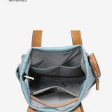 Women's shopper bag in blue recycled materials