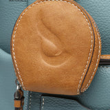 Women's shopper bag in blue recycled materials