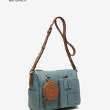 Women's crossbody bag in recycled materials in blue
