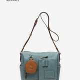 Women's crossbody bag in recycled materials in blue