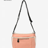 Women's crossbody bag in recycled coral fabrics