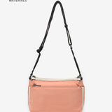 Women's crossbody bag in recycled coral fabrics