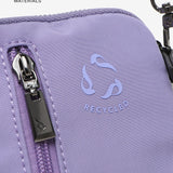 Mobile phone bag in lavender recycled fabrics