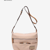 Women's crossbody bag in pink recycled materials