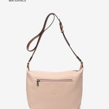 Women's crossbody bag in pink recycled materials