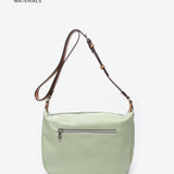 Women's crossbody bag in green recycled materials