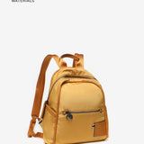 Women's backpack in recycled amber fabrics